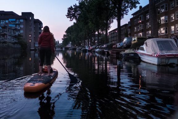 SUPem po kanałach w Amsterdamie