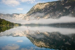 Jezioro Bohnij o poranku, Słowenia