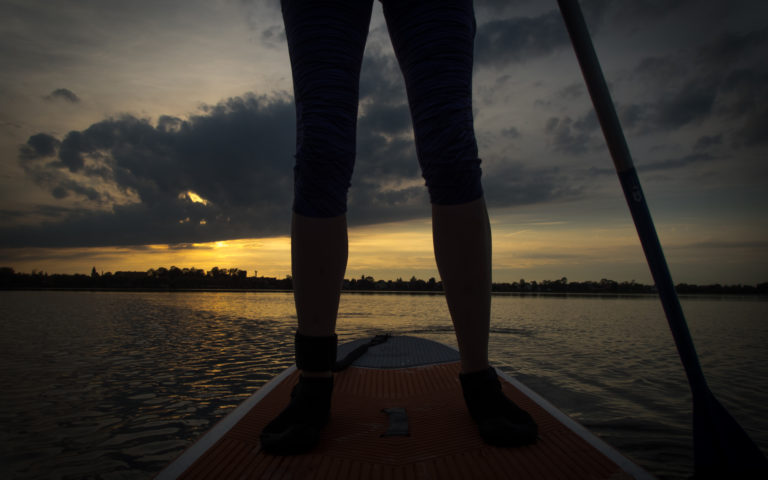 Jezioro Kunickie o zachodzie słońca