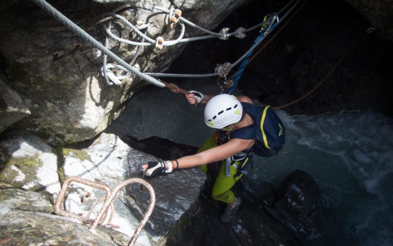 Tyrolka na via ferracie Höllenrachen